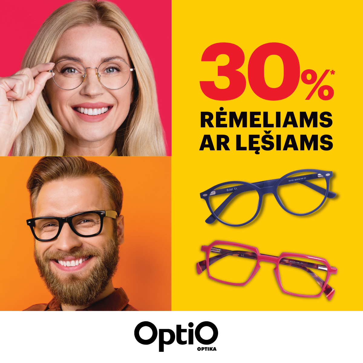 OPTIO. 30 %* nuolaida rėmeliams arba lęšiams
