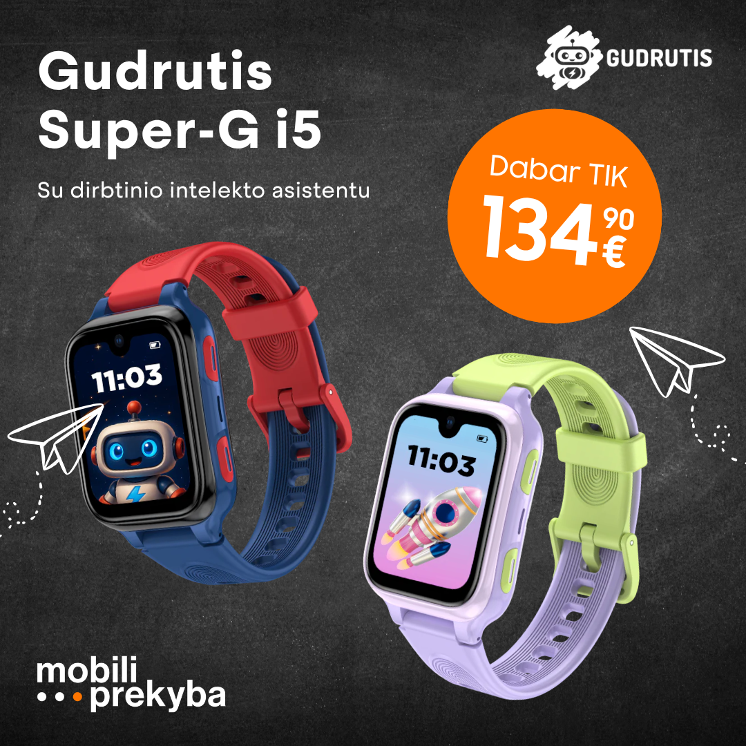 MOBILI PREKYBA. Gudrutis Super G 5i – tik 134,90 Eur