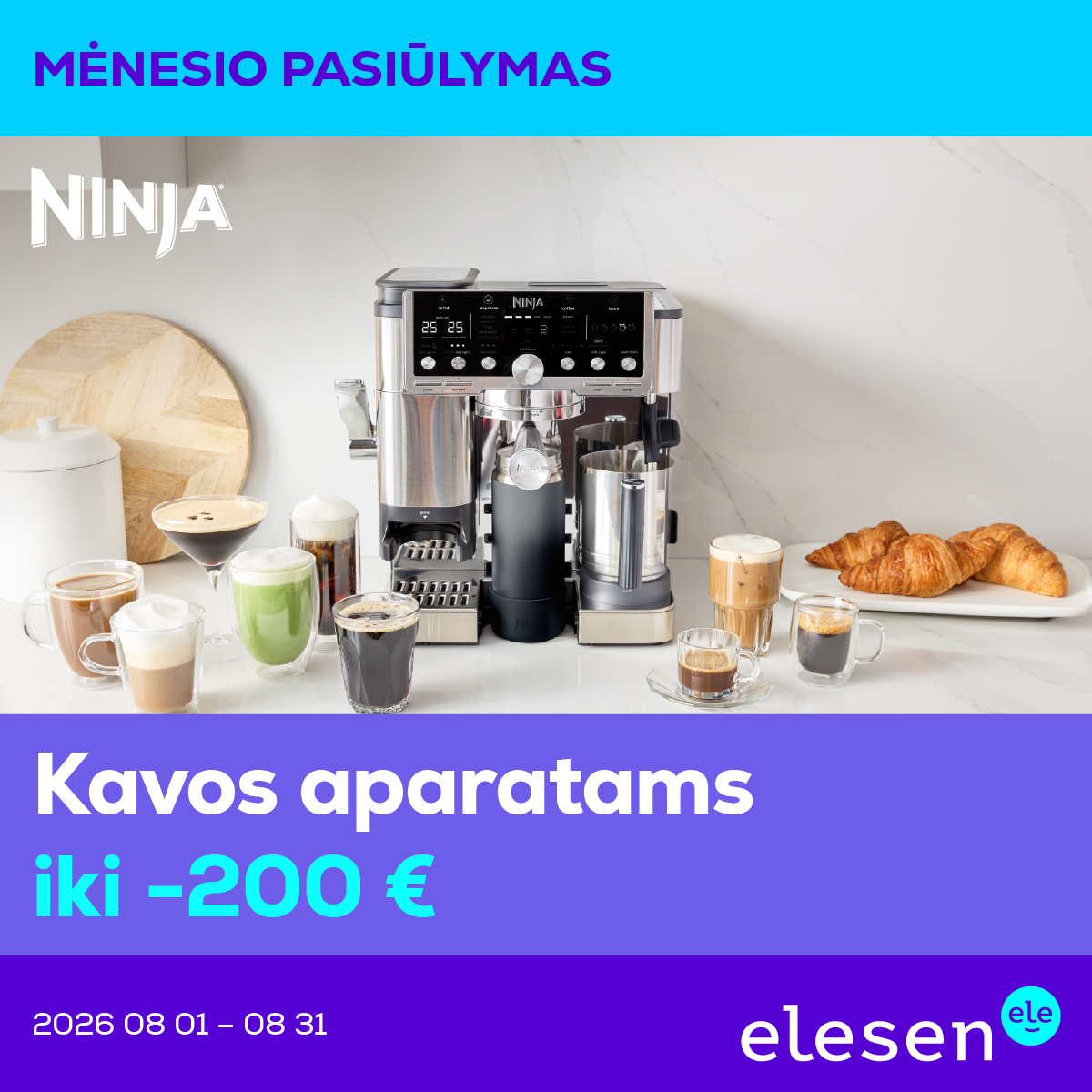 ELESEN. Ninja kavos aparatams iki –200 €