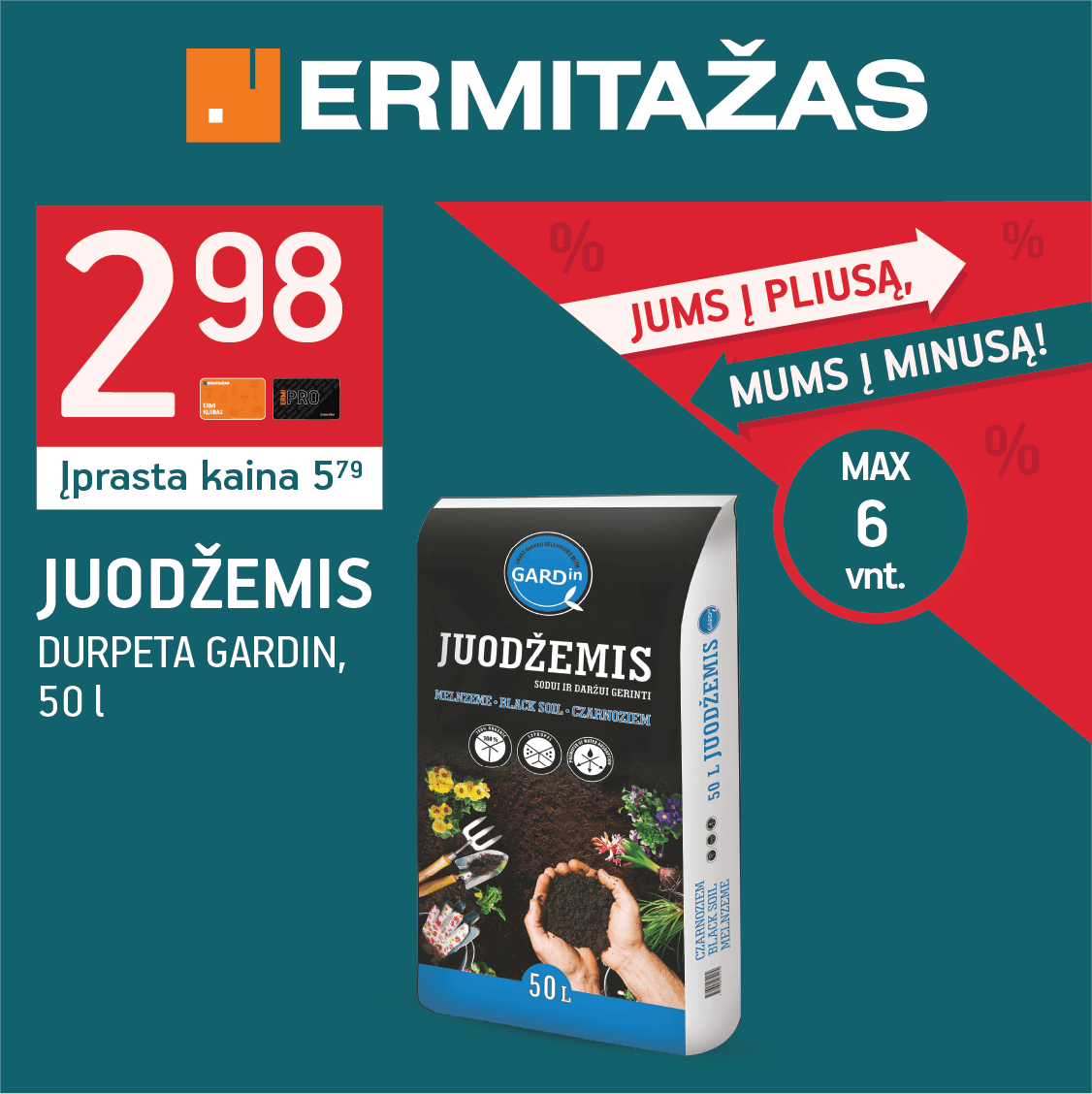 ERMITAŽAS. Juodžemis sodui už gerą kainą!