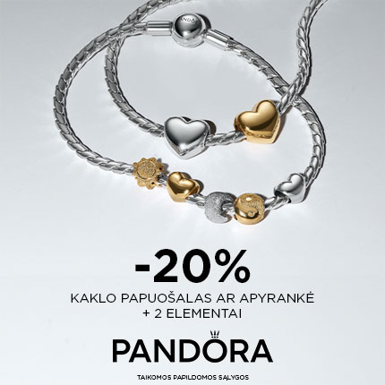 PANDORA. SUTAUPYKITE 20%