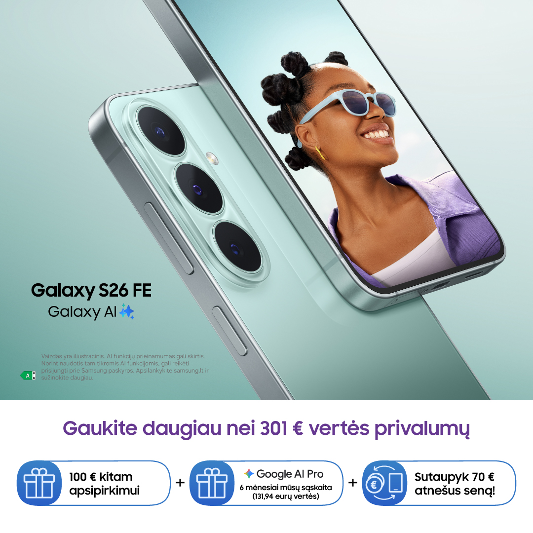 SAMSUNG SALONAS. Gaukite daugiau nei 301€ vertės privalumų