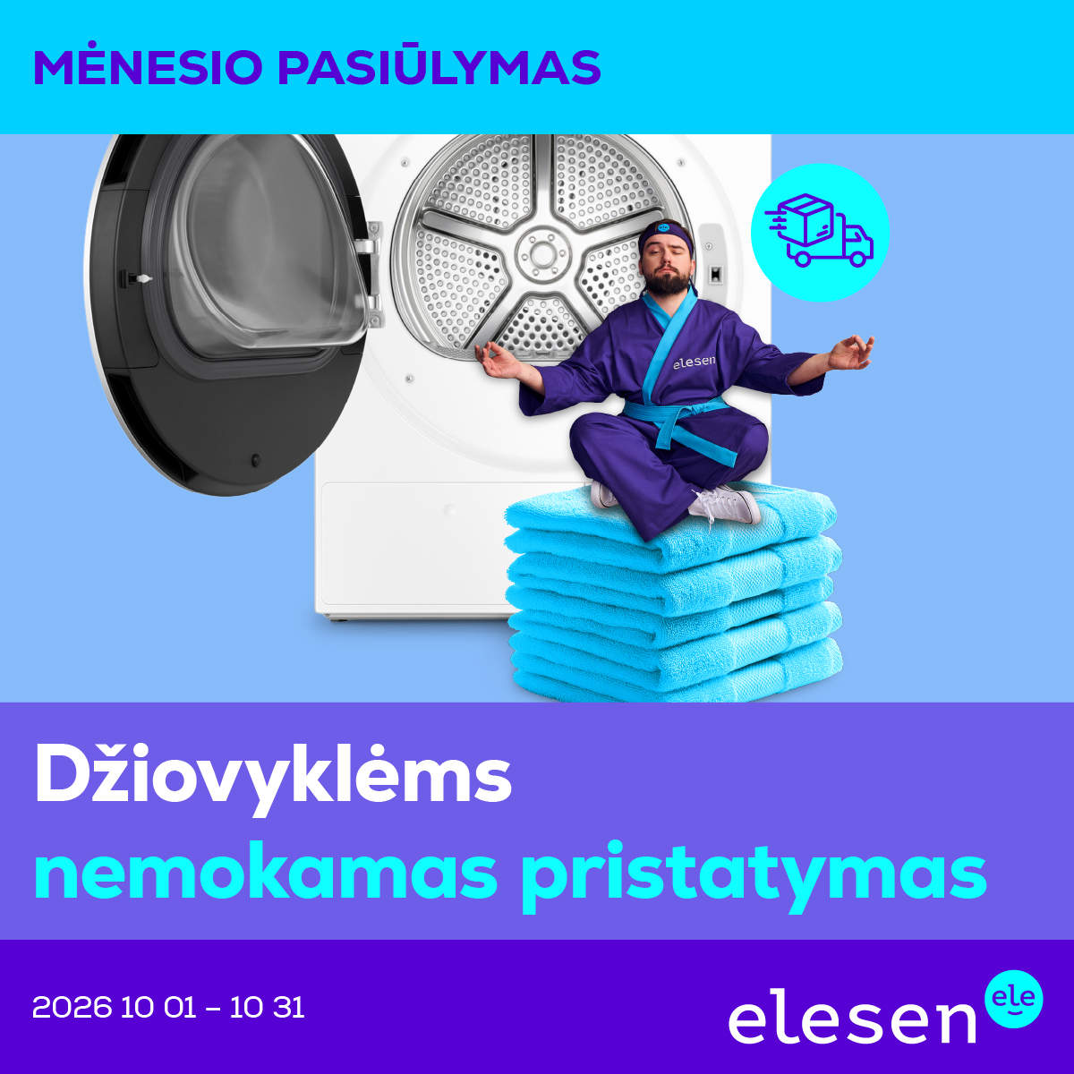 ELESEN. Džiovyklėms – nemokamas pristatymas su užnešimu į namus